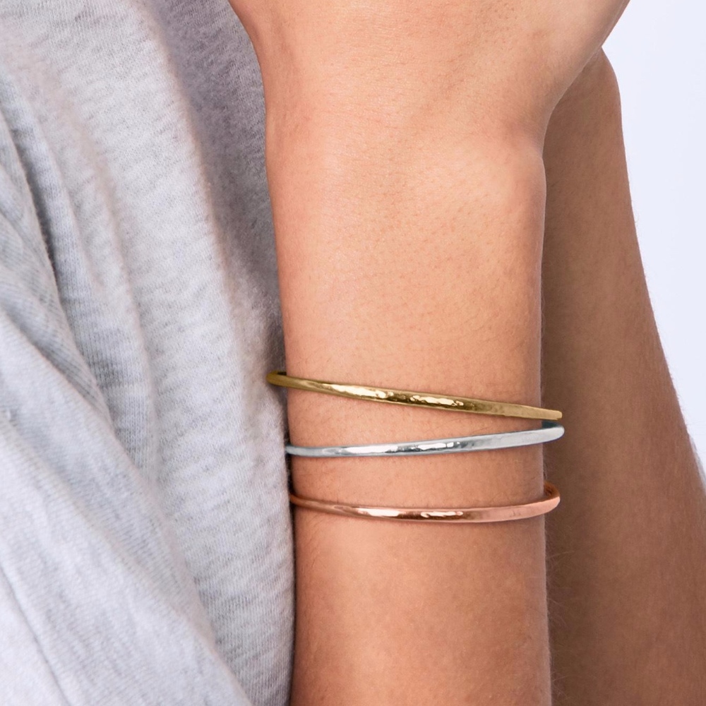Essential Hammered Cuff Set